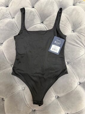 BYLT Basics Black Scoop Neck Bodysuit